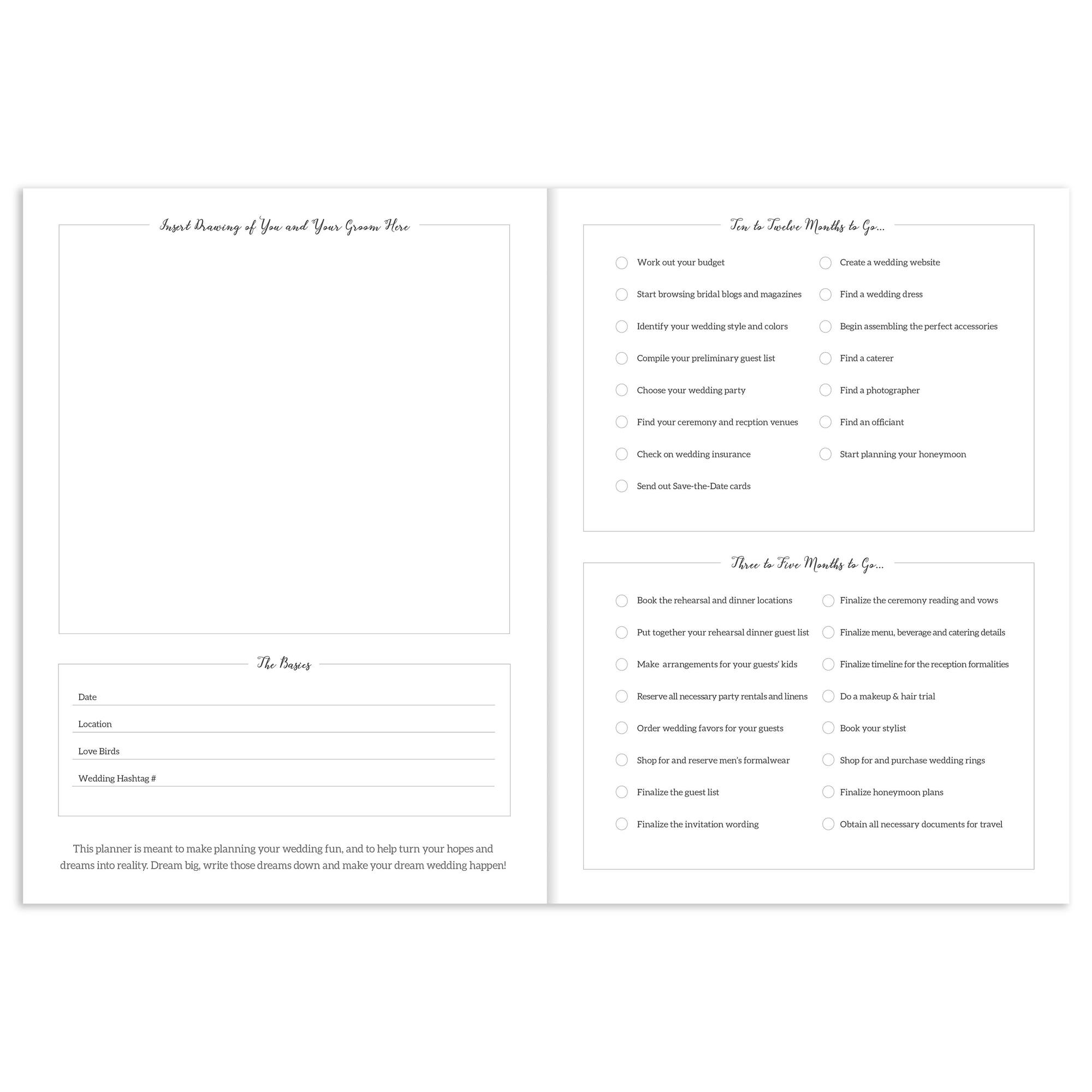 TF Publishing OMG! All the Things To Do Before I Do Undated Monthly Wedding Planner